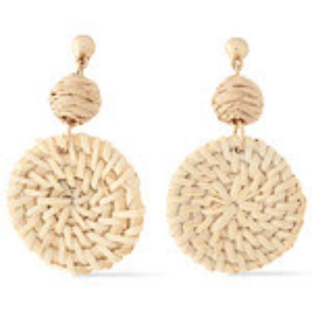 Rattan earrings, new